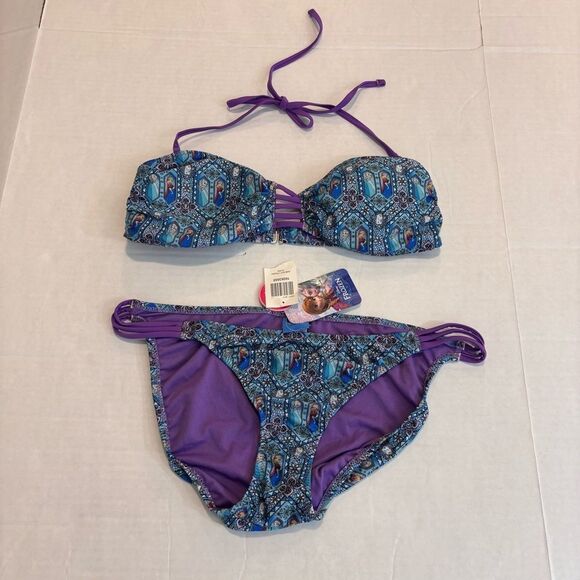 Hot Topic Disneys Frozen Juniors NEW Two Piece Swimsuit XL - Picture 4 of 14